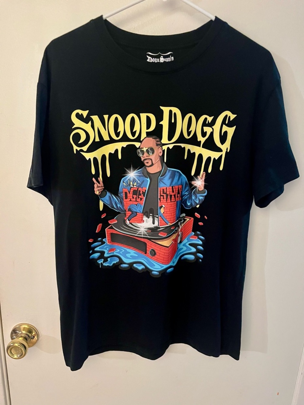 Snoop Dogg Graphic Tee - Black with Yellow & Multicolor Print
